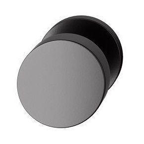 Door knob 0829 05, screw-on from one side, aluminum anodized S8 black