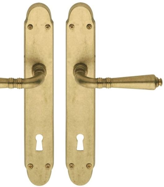 GINEVRA handle/backplate set.BB/72, rustic brass (1M)