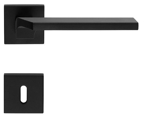 GIRO ZINCRAL rankenos rinkinys su rozetėmis 024 grt.BB, matinės juodos spalvos