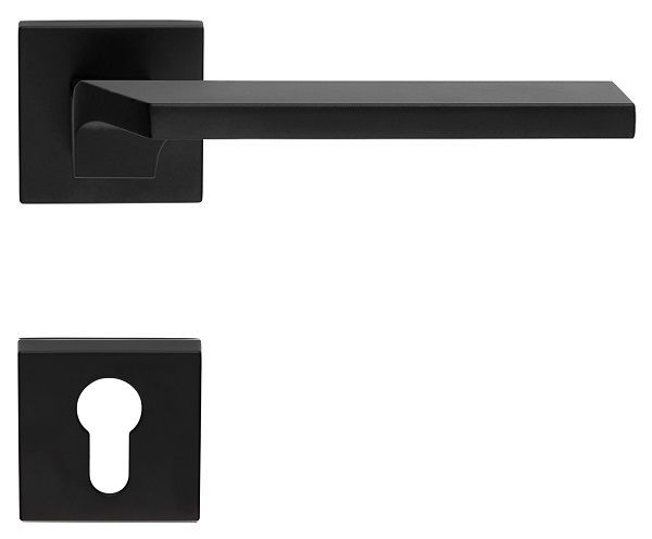 GIRO ZINCRAL rankenos rinkinys su rozetėmis 024 grt.PZ, matinės juodos spalvos