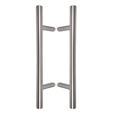 Pair of pull handles HARKO INOX obliquely tilted, 32x450mm/650mm, stainless steel
