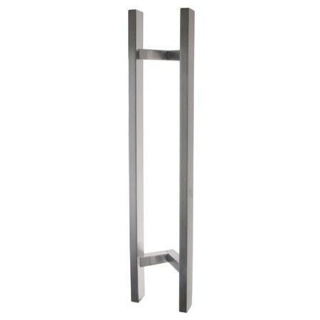 Pair of angular pull handles HARKO INOX obliquely tilted, 600mm/800mm, stainless steel