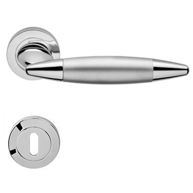 HAVANA handle set with roses 102 BB, polished chrome