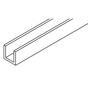 Grindų kreipiančioji, U formos, 20x20x3 mm, anoduoto aliuminio (1 metro kaina)