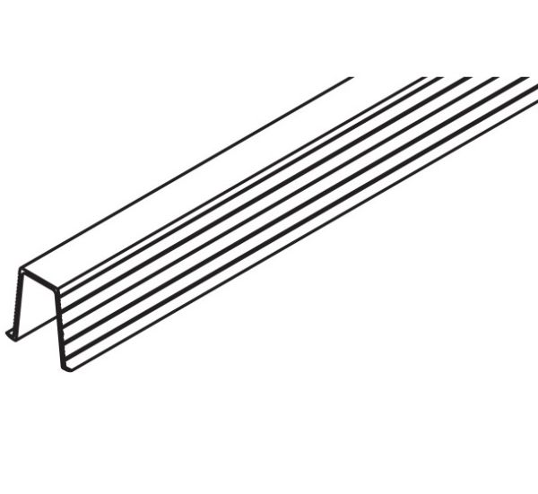 Guide profile, plastic black, 1300 mm, groove mounted