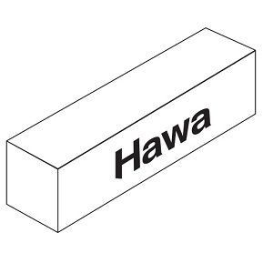 HAWA-Folding Concepta 25, set for 2 folding doors, L1420mm; H 1250-1850mm, aluminium black, RIGHT