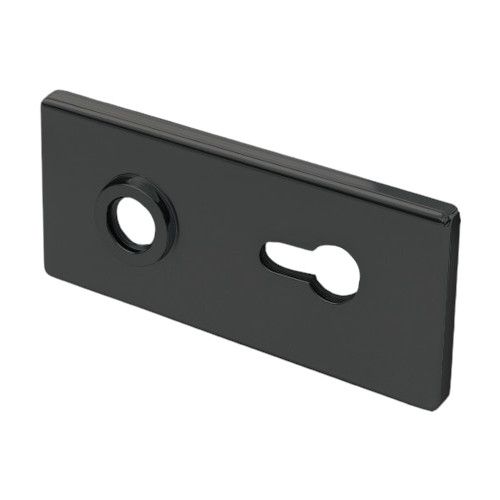 Stačiakampių spynos D68XW00 dangtelių komplektas 681WSC PZ, anoduota juoda (005)