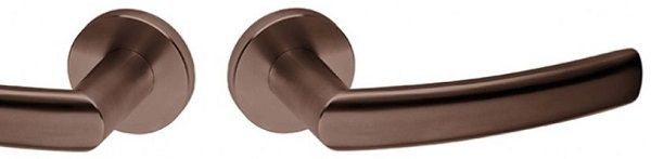 JNF 141 handle set with round roses BAC, chocolate stainless steel (TB)