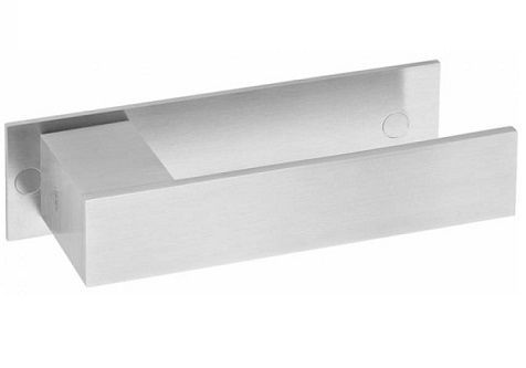 Door handle 154with plate, stainless steel