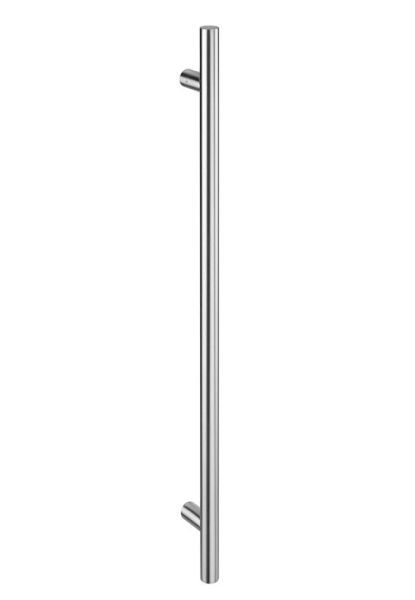 Pull handle with fastening, Ø25x900mm, stainless steel