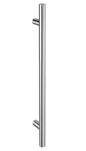 Pull handle with fastening, Ø25x300mm, stainless steel