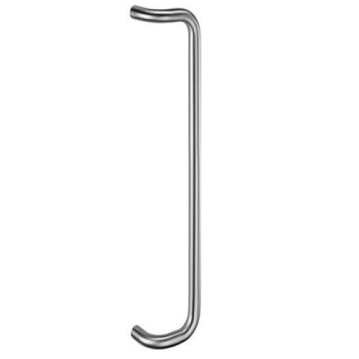 Pull handle with fastening, Ø25x300 mm, stainless steel