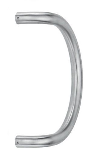 Pull handle with fastening, 25x300 mm, stainless steel