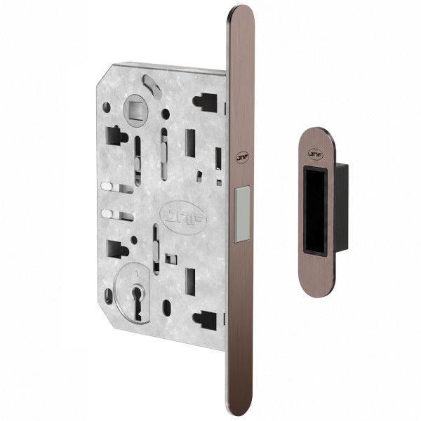 IN.20.877 Magnetic lock BB90/50 with strike plate, Italian standard, chocolate PVD (TCH)