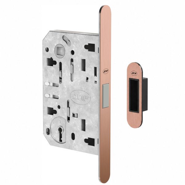 IN.20.877 Magnetic lock BB90/50 with strike plate, Italian standard, copper PVD (TCO)