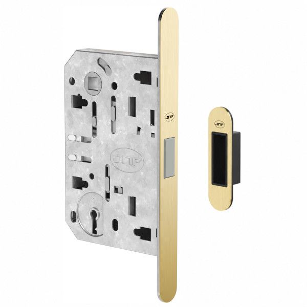IN.20.877 Magnetic lock BB90/50 with strike plate, Italian standard, gold PVD (TG)