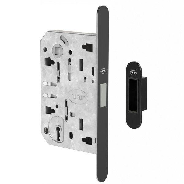 IN.20.877 Magnetic lock BB90/50 with strike plate, Italian standard, black RAL9005