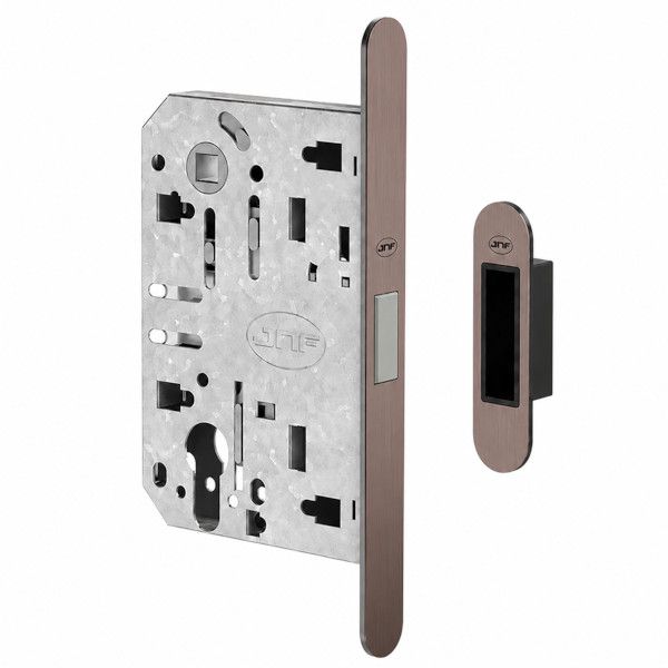 IN.20.875 Magnetic lock PZ85/50 with strike plate, Italian standard, chocolate PVD (TCH)