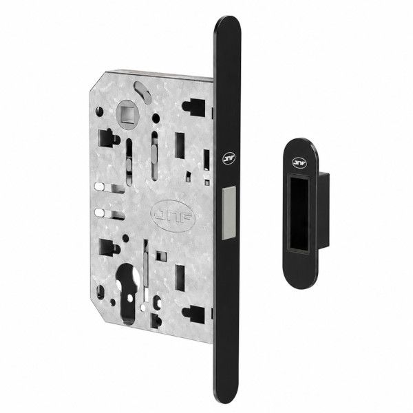 IN.20.875 Magnetic lock PZ85/50 with strike plate, Italian standard, black RAL9005