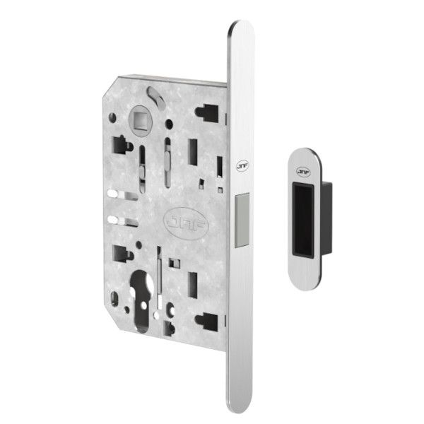 IN.20.875 Magnetic lock PZ85/50 with strike plate, Italian standard, satin nickel