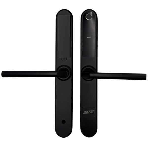 iNOVO IP55 išmanioji durų rankena BAC, nerūdijantis plienas, juoda