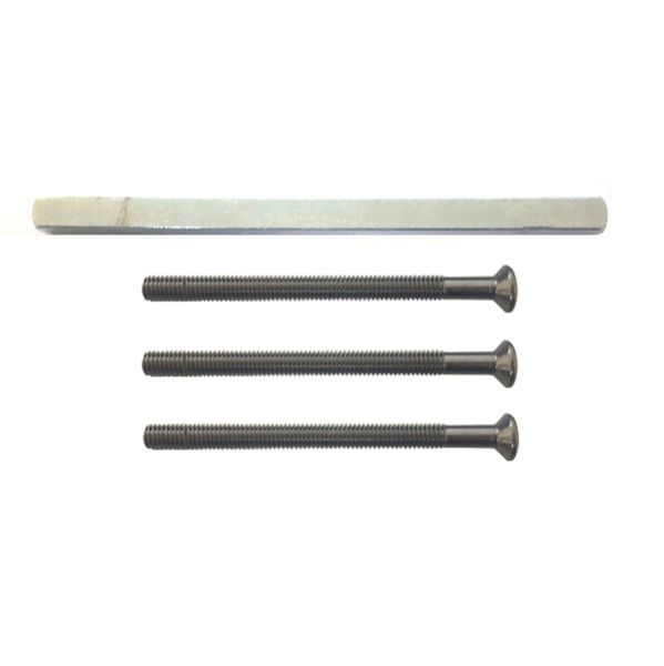 Mounting set (spindle + M6 screws) for door thickness 67-70 mm, black nickel