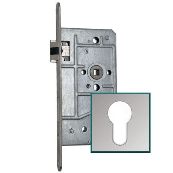 Mortise lock 1133-1/2-PZW 55/72-20 SOFT, RH
