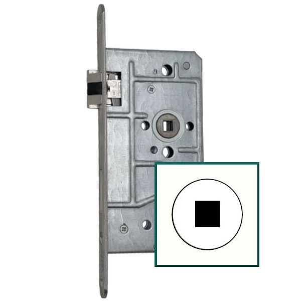 Mortise lock 1133-1/2-WC 55/78-20 SOFT, white, RH