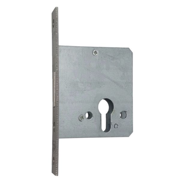 Auxiliary lock 211-PZ 55-20, with strike plate, rectangular front side, stainless steel