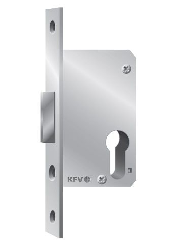 205-PZ auxiliary lock D45, rectangular front side, 20 mm, titanium tone