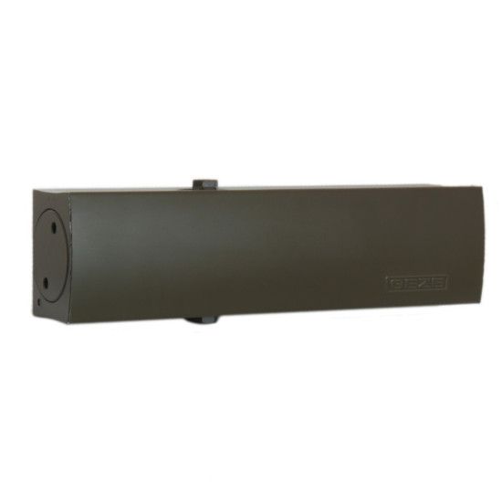 Durų pritraukėjo korpusas GEZE TS 3000 V, be bėgio takelio, sidabrinės spalvos