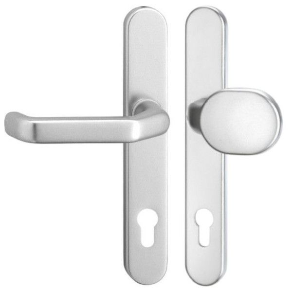 KRONOS 1200 Apsauginė plokštelės rankenos rinkinys/ rankena, 8/92 mm, aliuminis, natūralus F1