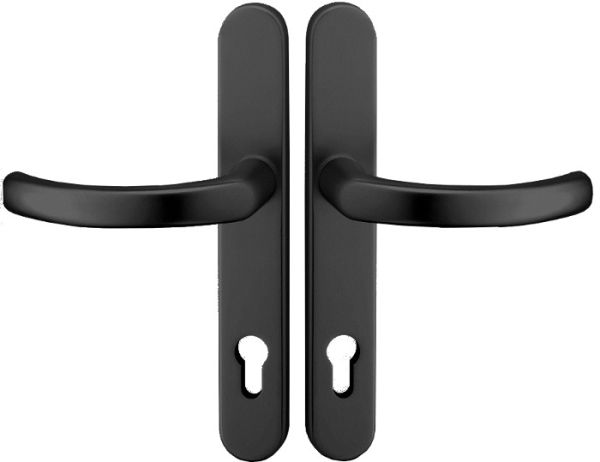 KRONOS 2000 apsauginės plokštelės rinkinys rankena/ rankena, 8/92 mm, aliuminis, juoda F14