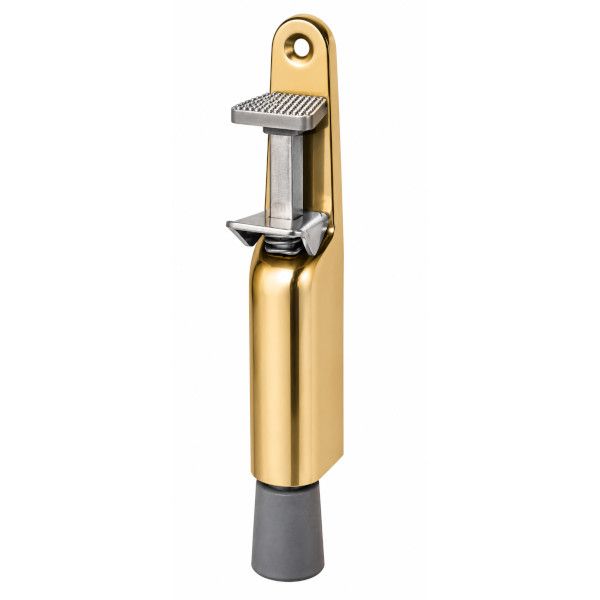 Doorstop, polished brass