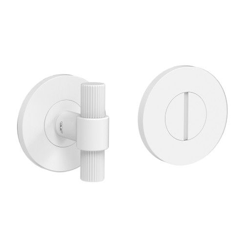 LINEA COLORS WC roses with button, spindle 6/8mm, without indicator, aluminium white RAL9016