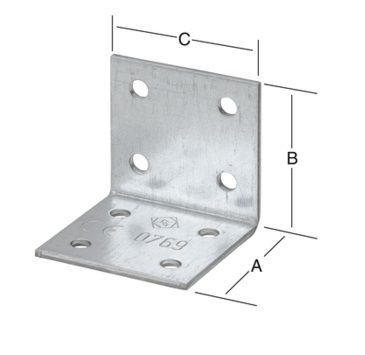 Kampinė jungtis, 50 x 50 x 40 (3.8)