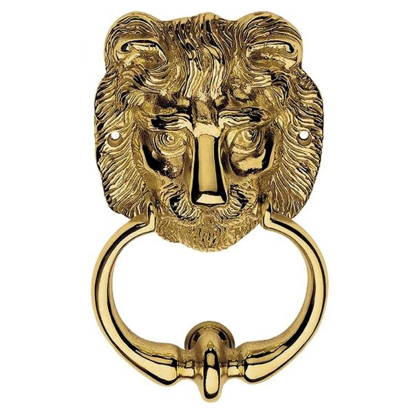 Door knocker LEONE 120 mm, brass polished