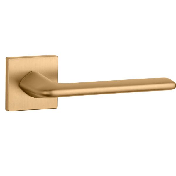 LILA handle/rose set BAC, square rose, 7mm, gold-tone matt