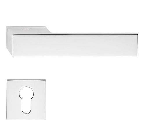 LOFT ZINCRAL handle/rose 024 set PZ, chrome-plated matt brass