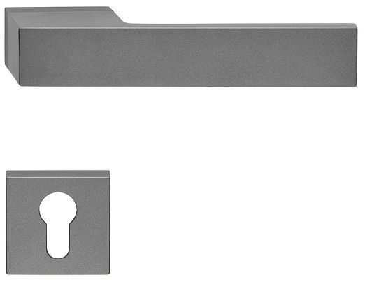 LOFT ZINCRAL handle/rose 024 set PZ, brass anthracite