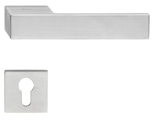 LOFT ZINCRAL handle/rose 024 set PZ, chrome-plated matt brass