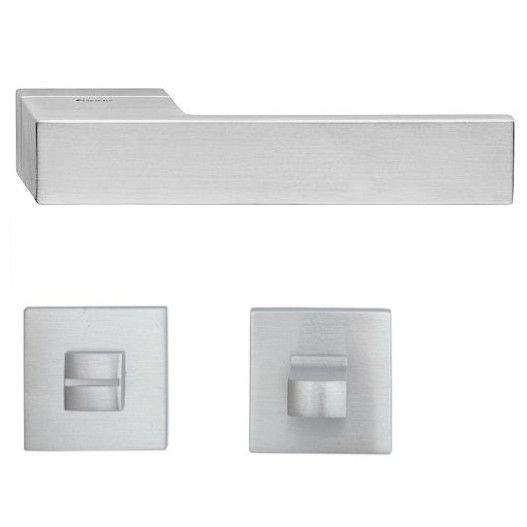 LOFT ZINCRAL handle/rose 024 set WC 234NT, chrome-plated matt brass