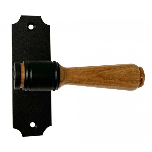 Langų rankena KURZEMNIEKS, 7x40 mm, šviesus ąžuolas/matinė juoda