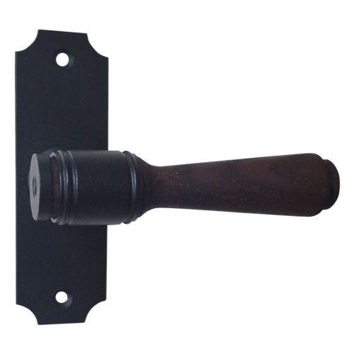 Langų rankena KURZEMNIEKS, 7x40 mm, tamsus ąžuolas/matinė juoda