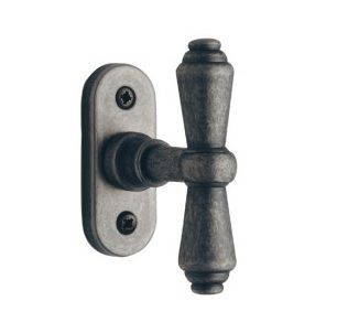 Window handle GINEVRA, old silver brass