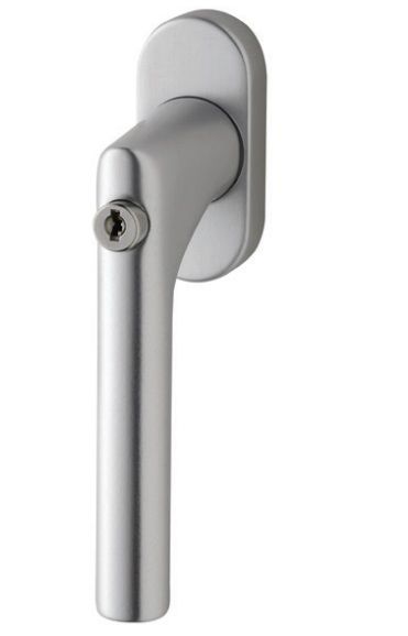 Locking window handle 1010 with TBT, stainless steel