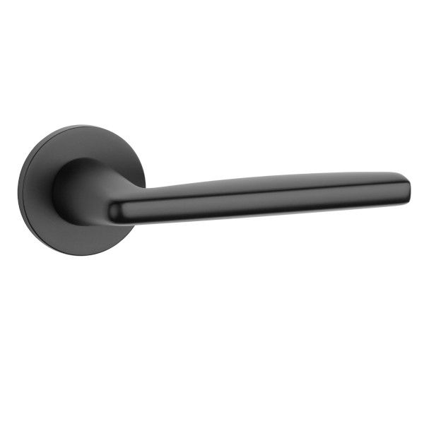 LUNA handle/rose set BAC, round roses, 7mm, black