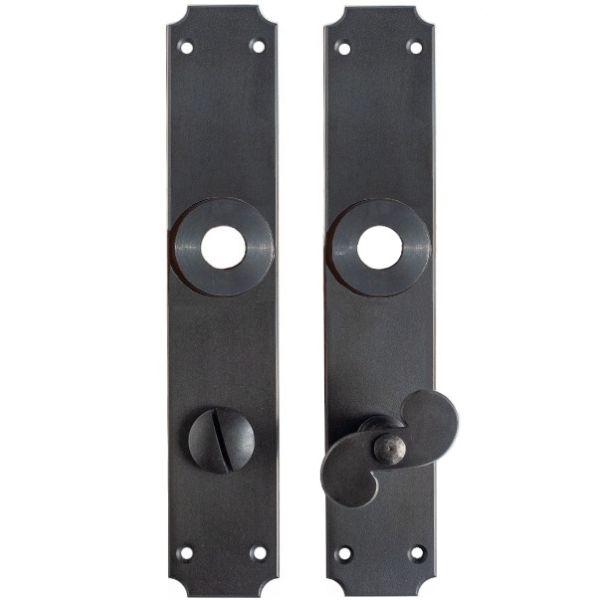 Plokštelių rinkinys su WC burbulu 002, juodas kaltinis plienas, rankų darbo