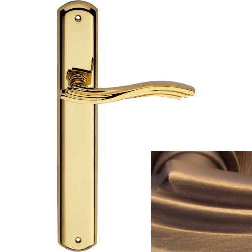 MARINA handle set with backplates BAC, patine mat