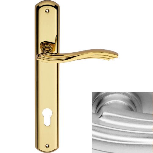 MARINA handle set with backplates PZ/72mm, matt chrome